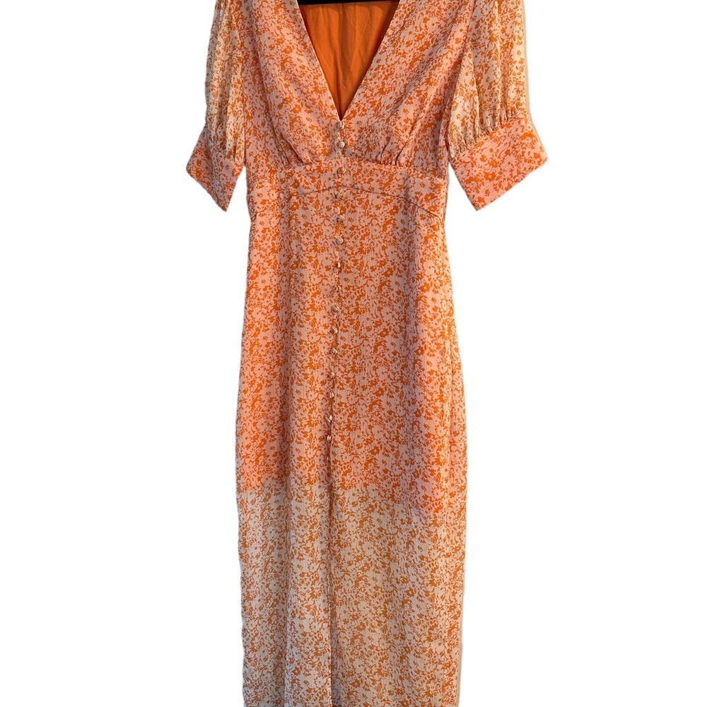 The East Order _ Mandarin Orange MIDI dress size small